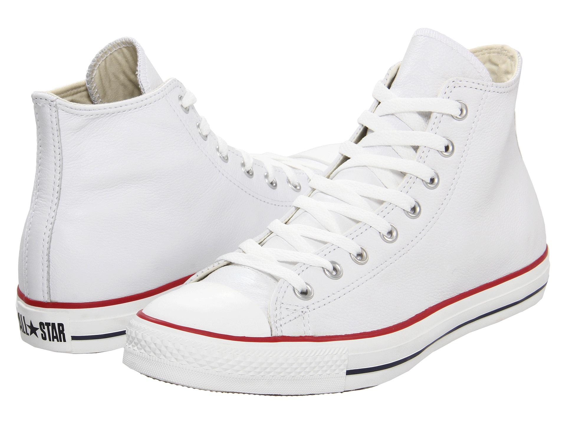 Converse Chuck Taylor® All Star® Leather Hi In White Lyst